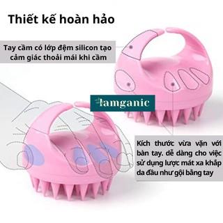 Lược Gội Đầu Heeta, dụng cụ Massage Hidden Brush Ahead - cọ gội silicone mát xa da đầu hiệu quả