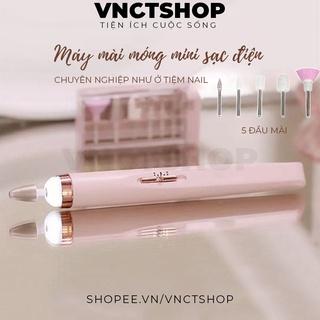 Máy mài móng tay mini, máy dũa móng làm nail tích điện cầm tay cho bé và người lớn