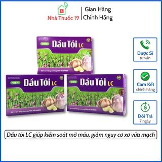 Dầu tỏi LC - Kiểm soát mỡ máu, giảm nguy cơ xơ vữa động mạch vành, tăng cường sức đề kháng (Hộp 50 viên Chính Hãng)