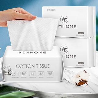 Khăn rút lau mặt tẩy trang ẩm khô bằng cotton nguyên chất dùng 1 lần