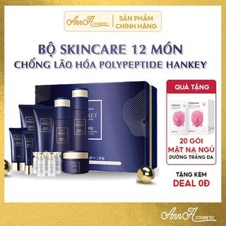 Bộ Dưỡng Da Chăm Sóc Mặt Combo Skincare Dưỡng Trắng Da Mặt Polypeptide Hankey, Bộ Mỹ Phẩm Nội Địa Trung 12 Món