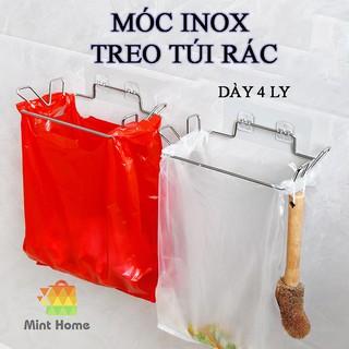 Khung/giá/móc treo túi đựng rác có quai tự phân hủy sinh học, khăn, đồ, thùng rác dán tường chịu lực inox 304 đa năng