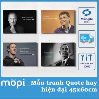 Tranh treo tường steve jobs, bill gates, jack ma,trump vải canvas trang trí Văn phòng làm việc tạo động lực size 60x45cm