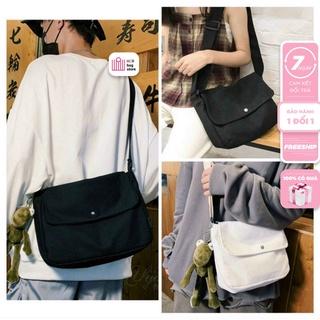 Túi tote vải canvas đeo chéo ulzzang basic trơn nam nữ unisex đi học thời trang giá rẻ