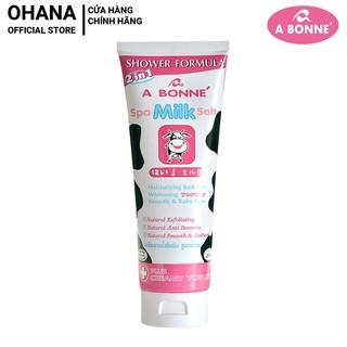 [TUÝP] Muối Tắm Sữa Bò Spa A Bonne Làm Trắng Da, Tẩy Tế Bào Chết A Bonne Spa Milk Salt Shower Formula 350g (Tuýp)