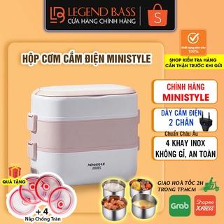 Hộp Cơm Cắm Điện Văn Phòng 3 Tầng 4 Bát Inox Có Chức Năng Giữ Nhiệt, Hâm Đóng Và Tự Nấu Chín Thức Ăn Cặp Lồng Điện VP