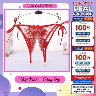 Quần lót nữ lọt khe xẻ đáy gợi cảm cột dây sexy thêu hoa cao cấp TL079 – Con Gái Store