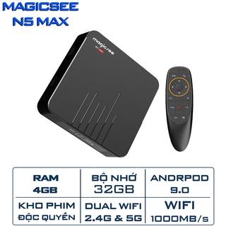 Android Tivi Box Magicsee N5 Max - Ram 4GB, Rom 32Gb, Android 9.0