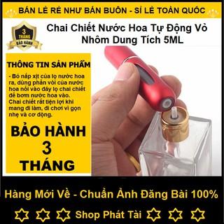 Chai Chiết Nước Hoa Vỏ Nhôm 5ML - Kiểu Dáng Sang Trọng - Nhỏ Gọn Tiện Lợi Dễ Dàng Mang Theo Mọi Lúc Mọi Nơi