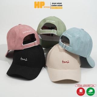 Mũ lưỡi trai ❤️ Nón kết thêu chữ Tmi chất nỉ nhung cao cấp form unisex nam nữ N40 - Happy Style