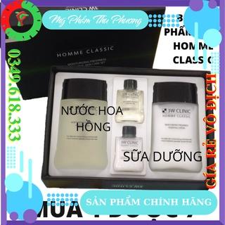 Bộ Mỹ Phẩm Chăm Sóc Da Mặt Cho Nam Giới Dưỡng Trắng và Ẩm Da 3W CLINIC Homme Classic Moisturizing Freshness Essentia