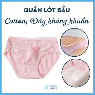 Quần Lót Bầu| Quần Lót Sau Sinh| Vải Cotton| Đáy Kháng Khuẩn| Viền Ren| Thoáng Khí  Thấm Hút| Hàng Trung Quốc| Q04