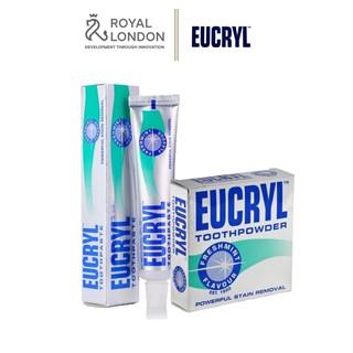 Combo Kem đánh răng Eucryl 62g + Bột tẩy trắng răng Eucryl 50g