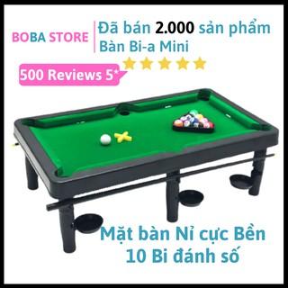 Bàn Bi a Mini BoBa Store Bida Mini giá rẻ cho trẻ em và người lớn, 10 bi Đánh Số - Mặt bàn Nỉ không bong