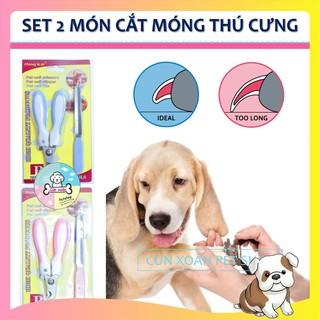 Combo 2 món cắt móng cho thú cưng (kềm cắt và dũa móng)