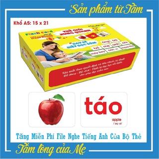 Bộ Thẻ Học Thông Minh 14 Chủ Đề loại To Song Ngữ Tiếng Anh Loại Chuẩn Glenn Doman Flashcard Cho Bé Từ 0-6 Tuổi