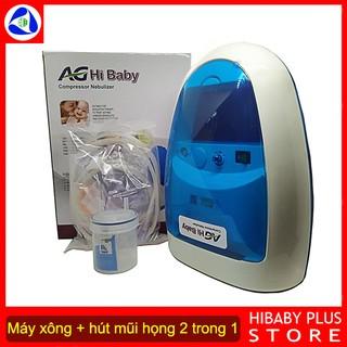 Máy xông khí dung, hút mũi họng AG LIFE Hibaby AG601 đa năng 2 trong 1. Xông hút dịch mũi họng, bảo vệ hô hấp cho bé