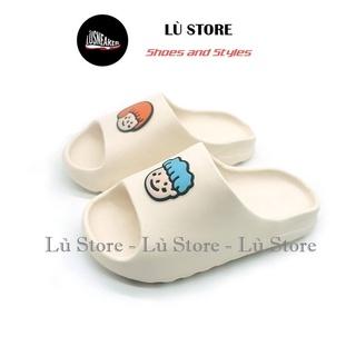 Dép đi trong nhà [Lù Store ] Dép bánh mì hình chibi dễ thương, 3 màu đen, cam, kem, size từ 36-40