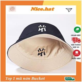 Mũ bucket NY hai mặt cao cấp nam nữ đẹp - ẢNH THẬT - Nón tròn vành rộng M11