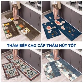 Thảm bếp lau chân chống trượt thấm nước 3d cao cấp, thảm chùi chân dài lót sàn nhà bếp hàng đẹp