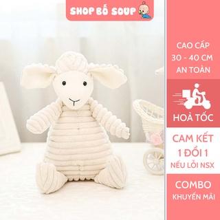 Búp Bê Cừu Bông Ngộ Nghĩnh Cho Bé Màu Trắng, Thú Bông Cho Bé Shop Bố Soup