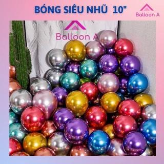 50 quả bóng bay sinh nhật chrome siêu nhũ 10 inch - bong bóng sinh nhật chrome siêu nhũ