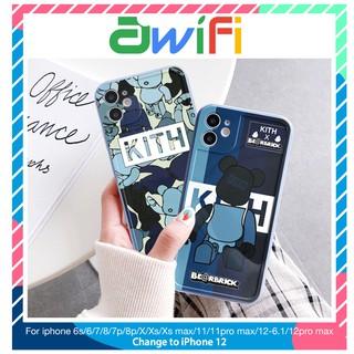 Ốp lưng iphone viền nổi bóng bearbrick kith 6/6plus/6s/6splus/7/7plus/8/8plus/x/xr/xs/11/12/pro/max/ - Sale Sốc B4-12