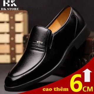 GIÀY DA NAM TRUNG NIÊN  💖 HK.STORE💖 da bò xịn hàng đẹp tăng chiều cao thêm 6cm kết hợp quần áo siêu đẹp (dd21)