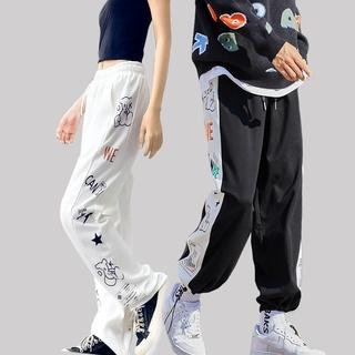 Quần ống rộng nam nữ unisex,quần jogger lưng thun thể thao thiết kế dây rút mặc suông bo gấu track pants Qthouse