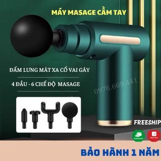 Máy Mát Xa Cầm Tay Súng Massage Toàn Thân 6 Cấp Độ Chuyên Sâu Vai Lưng Giảm Đau Cơ Đèn Rọi Ray ASAKI