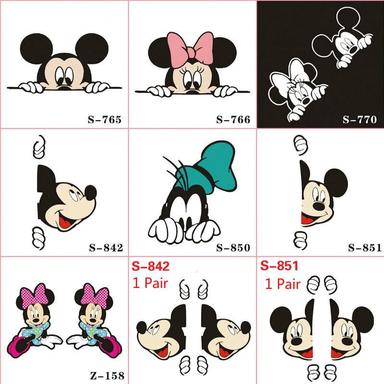 Miếng dán hình chuột mickey minnie xinh xắn dành cho trang trí xe hơi