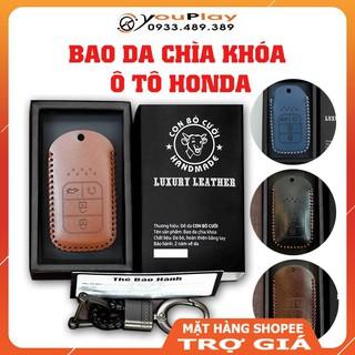 [DA BÒ THẬT] Bao da Chìa khoá Ô tô Honda Civic, City, Accord...bọc chìa khoá ô tô da bảo vệ chống xước, va đập