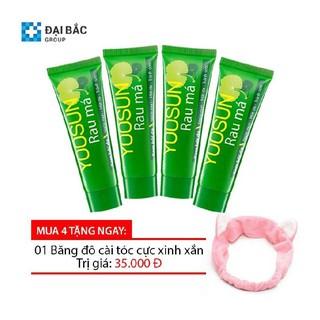 [MUA 4 TẶNG 1] Combo 4 tuýp kem dịu mẩn ngứa, ngừa mụn, mát da YOOSUN RAU MÁ 25g/tuýp - Tặng 1 băng đô trị giá 35k