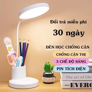 Đèn Học Để Bàn Chống Cận Sạc Pin Tích Điện 4000mAh Với 3 Chế Độ Ánh Sáng