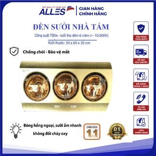 Đèn sưởi nhà tắm 3 bóng, 2 bóng bảo hành 2 năm