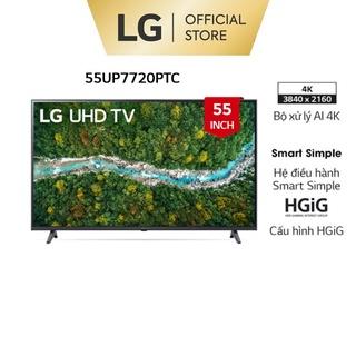 [Mã ELMALL6 giảm 6% đơn 300K] Smart UHD Tivi LG 55 Inch 4K 55UP7720PTC - Model 2021 - Miễn phí lắp đặt