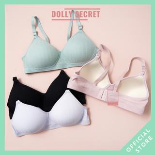 Áo lót nữ không gọng chống chảy xệ đệm mỏng su đúc mát chống chảy xệ chất len tăm DOLLY SECRET A09