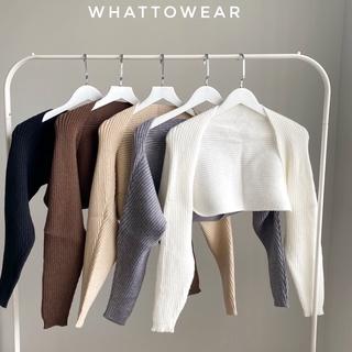 Áo khoác cardigan len lửng tay dài nhiều màu