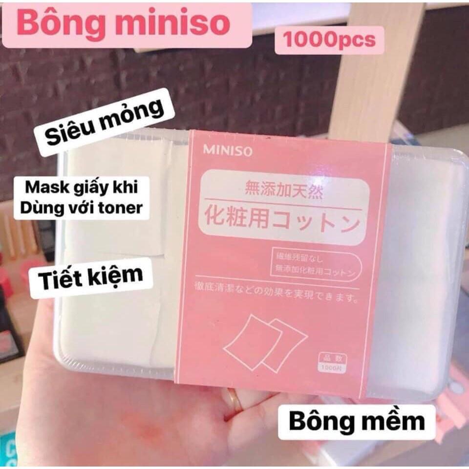 Kích thước của bông tẩy trang Miniso là bao nhiêu?