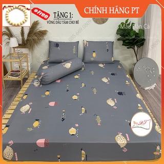 Ga chống thấm cotton cao cấp chính hãng PT, ga trải giường chống thấm không nóng, bí lưng không sột soạt (được chọn mẫu)