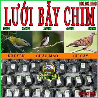 Lưới bẫy chim, lưới tàng hình bẫy chim khuyên sẻ gi cu gáy chào mào các loại 10m 20m 30m 40m 50m