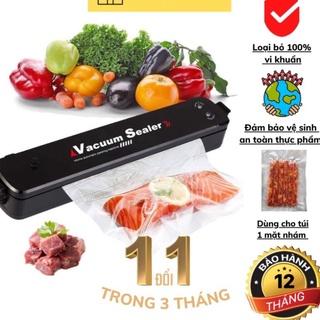 Máy hút chân không bảo quản thực phẩm Vacuum Sealer mini cao cấp tự hàn miệng tiện dụng tặng kèm túi hút gia dụng Hồng Q