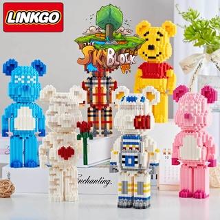 Đồ chơi lắp ráp, đồ chơi lắp ghép 3D mô hình gấu bearbrick 19cm/12cm