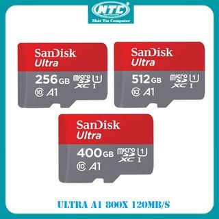 Thẻ nhớ MicroSDXC SanDisk Ultra A1 256GB / 400GB / 512GB 800x U1 120MB/s - Không Adapter (đỏ) - New Model