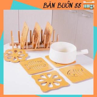 MIẾNG LÓT NỒI BÁT ĐĨA BẰNG GỖ SANG CHẢNH 14,5CM 88036