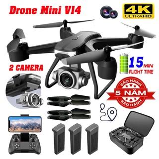 Drone mini V14 2022 Camera Kép - Máy bay flycam giá rẻ - Máy bay không người lái điều khiển từ xa 4 cánh có camera