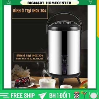 Bình Ủ Trà Sữa 3 Lớp Giữ Nhiệt Inox 6L, 8L, 10L, 12L