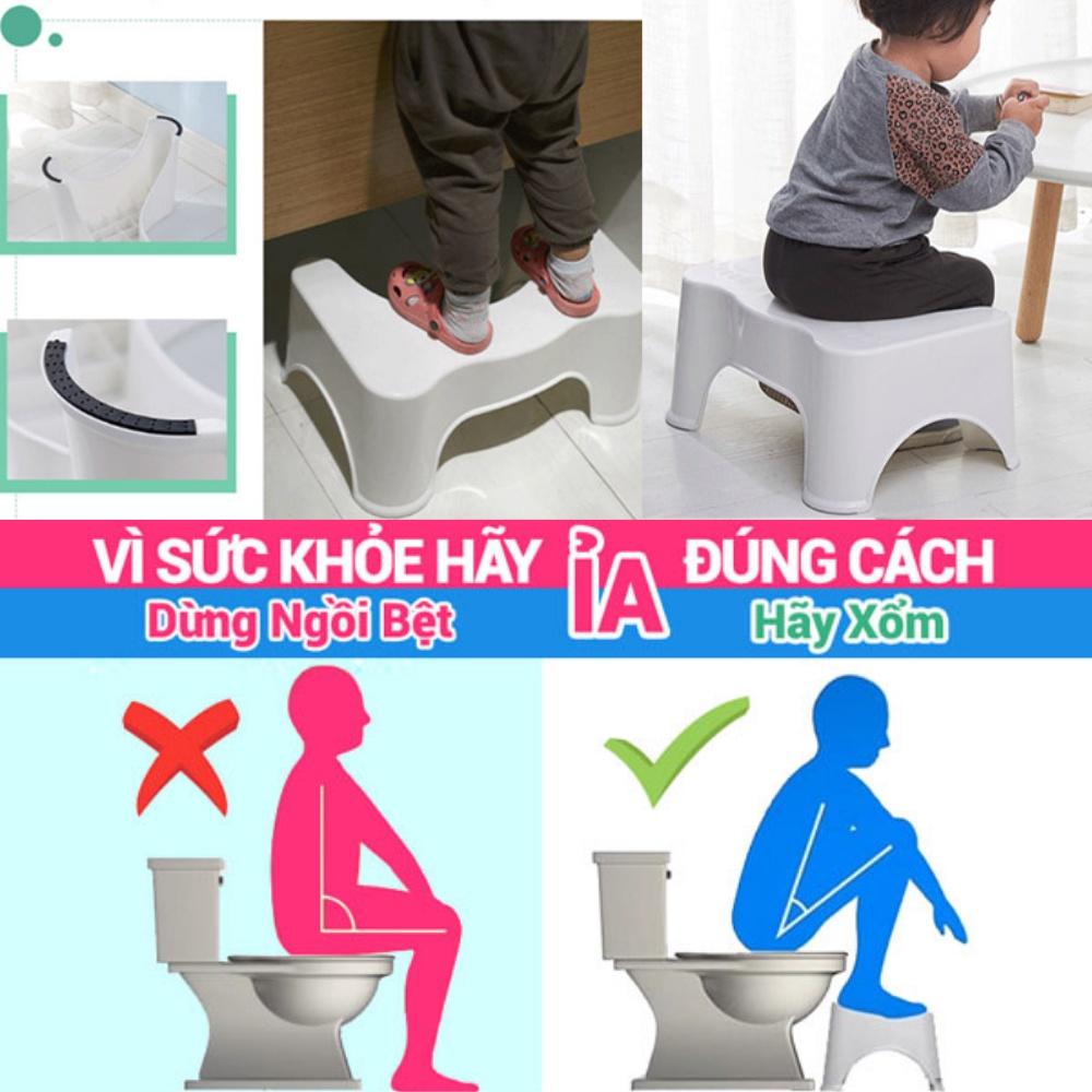 Làm sao để lắp đặt ghế kê chân toilet?