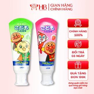 Kem đánh răng trẻ em Lion nội địa Nhật nuốt được an toàn cho bé