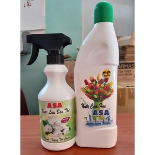 Bộ nước cắm hoa tươi lâu ASA 400ml và nước lau bàn thờ ASA 350ml